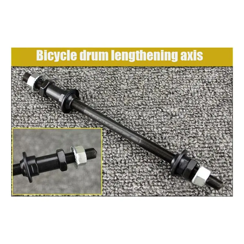 IN-A703U!Lengthened 240mm Mountain Bike Snow Bike Fat Bicycle Hubs Rear Axle Refitted Solid Axle Rear Axle Bicycle Accessories
