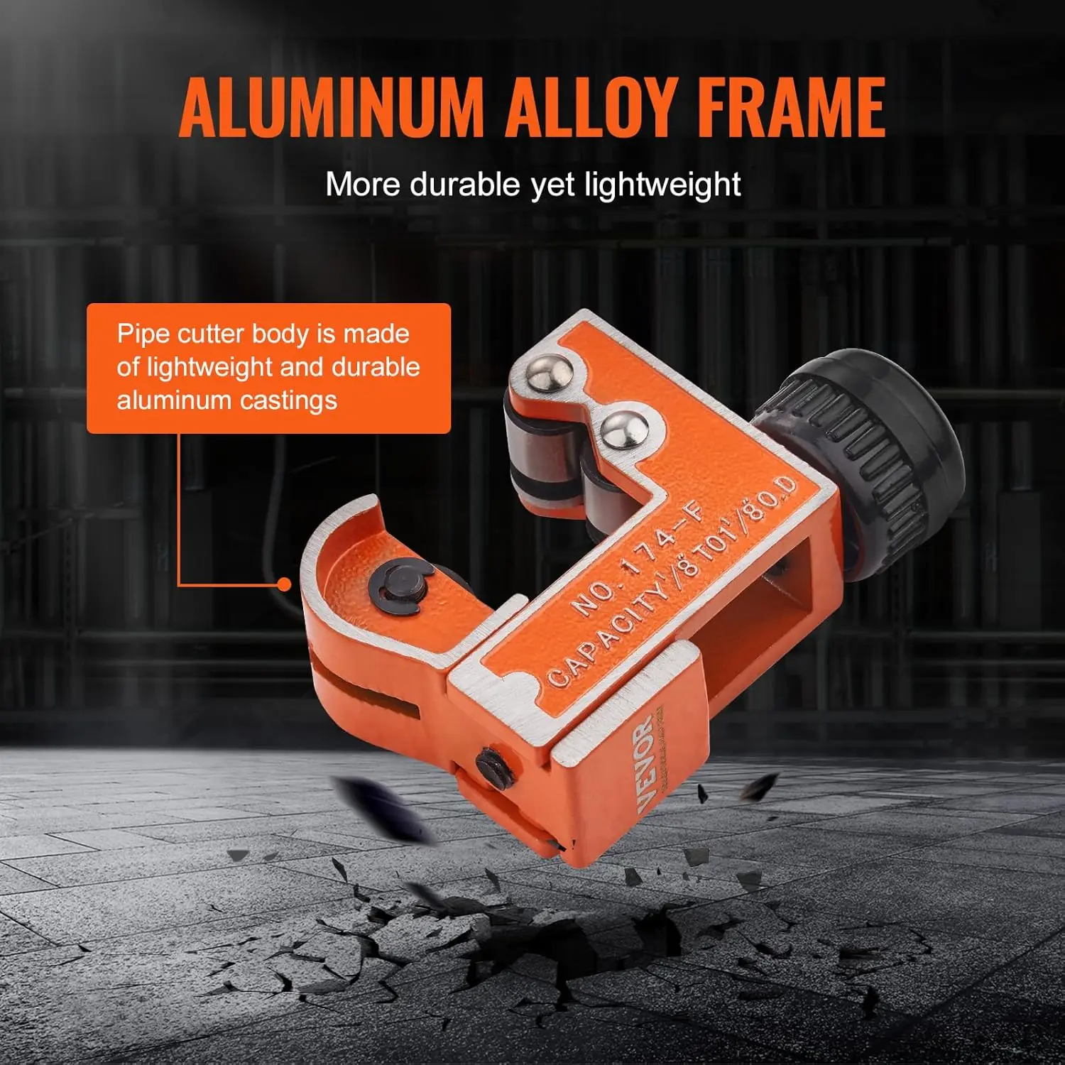 Mini Copper Tubing Cutter, Mini Tubing Cutter for 1/8 to 1-1/8 Inch Copper Tubing, Heavy Duty Portable Tube Cutter