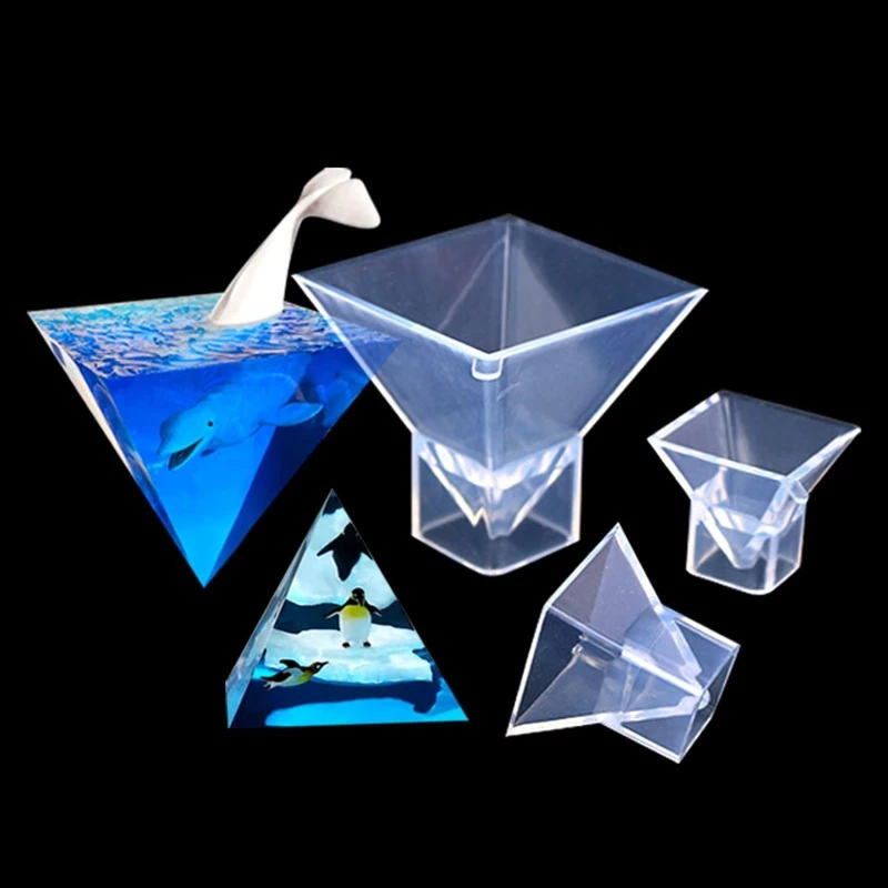 

High Transparency Pyramid Silicone Mold Epoxy Resin Jewelry Mold Resin Casting Pendant Mold Suitable for Diy Resin Craft