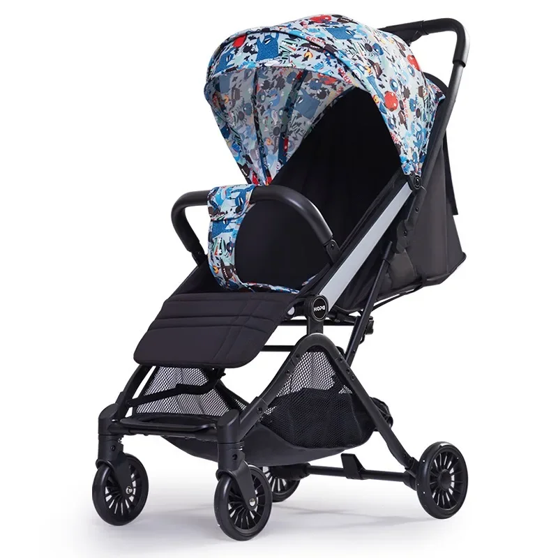 Baby stroller portable folding stroller can sit can lie down boarding baby exit BB parachute stroller