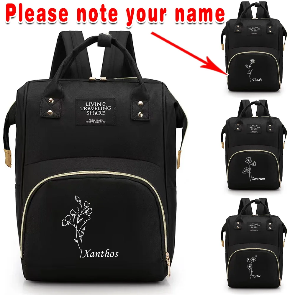 

Personalized Customized Portable Multifunctional Diaper Pad Nursing Bag Large-capacity Travel Backpack