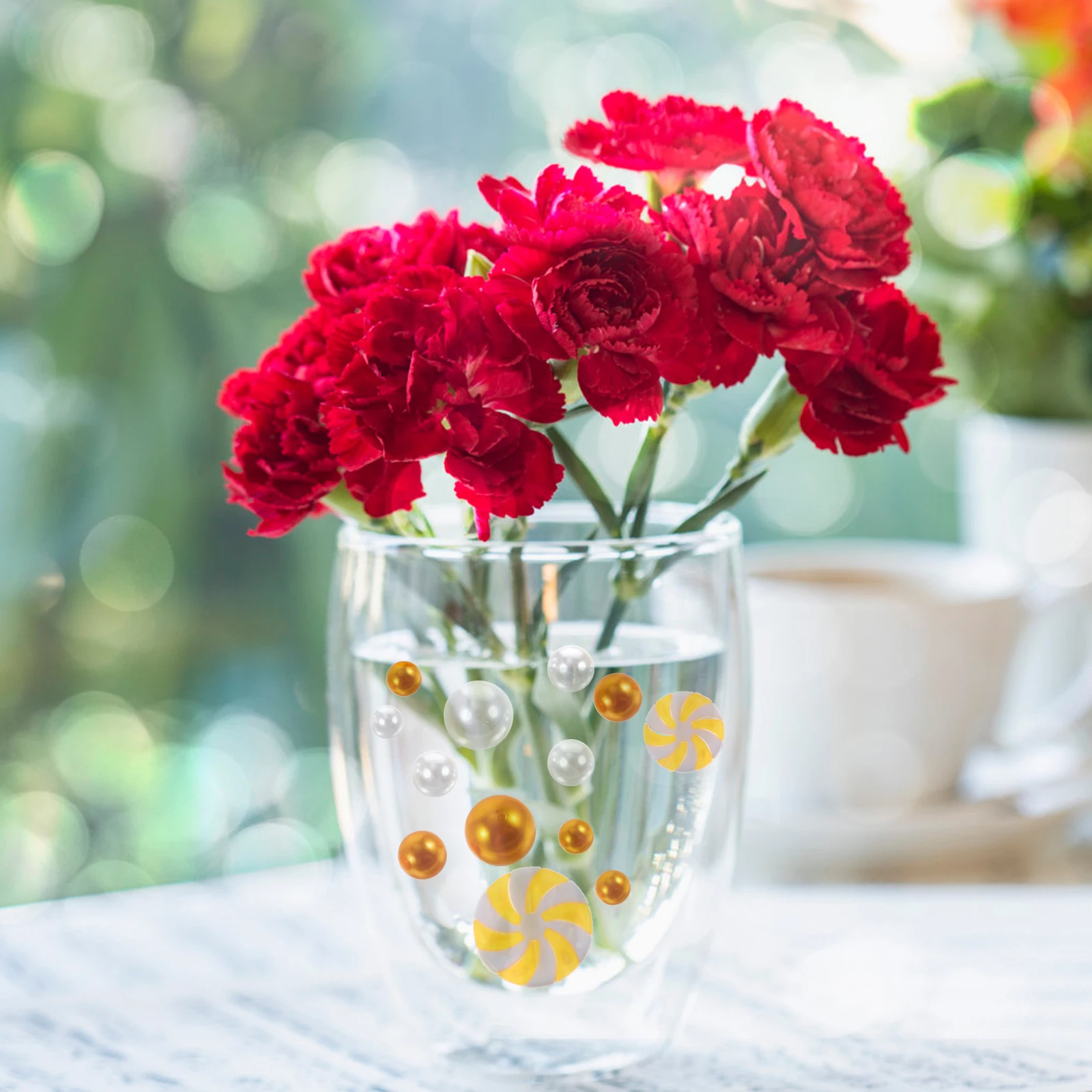 

Christmas Cup Holiday Vase Filler Party Table Decorations White Floating Candles Inflatable Fillers Filling Acrylic for