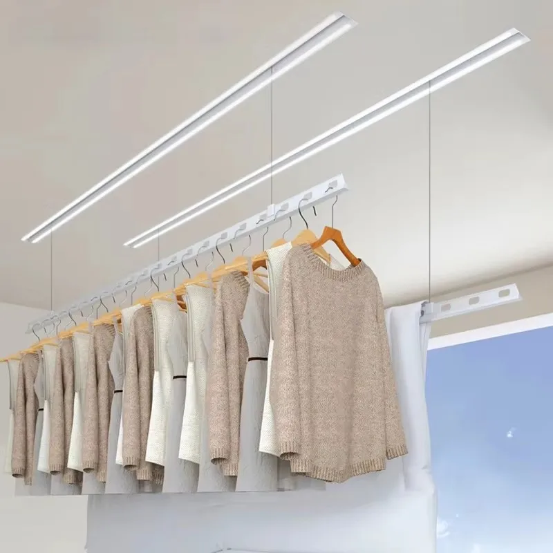 

Электрическая сушилка для белья для ванной комнаты, внутренняя, с дистанционным управлением, для балкона, автоматическая подъемная, скрытая, встраиваемая, интеллектуальная, для умного дома