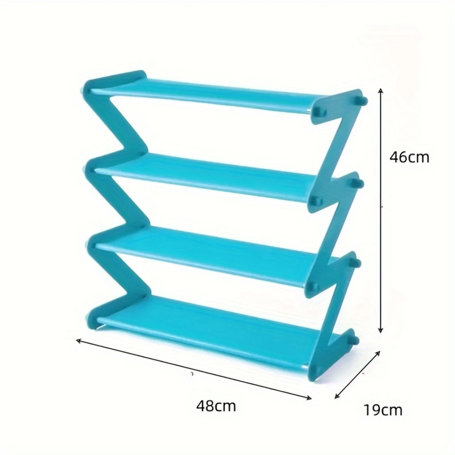 1pc Z-Shape Versatile  Rack, Metal & Plastic, Easy Assembly For , Dorm, Hotel Shoe Organizer, Bookshelf, Multi-Use Space-Saving