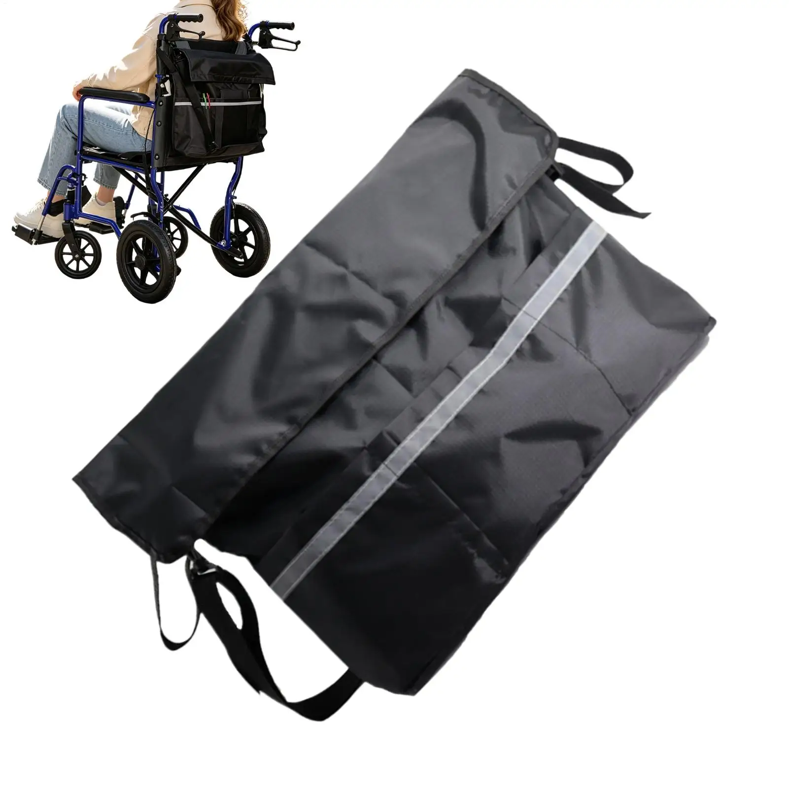 Wheelchair Bags 420D Oxford Waterproof Portable Wheelchair Storage Bag For Elderly Disabled Adults Rollator Walker Scooter