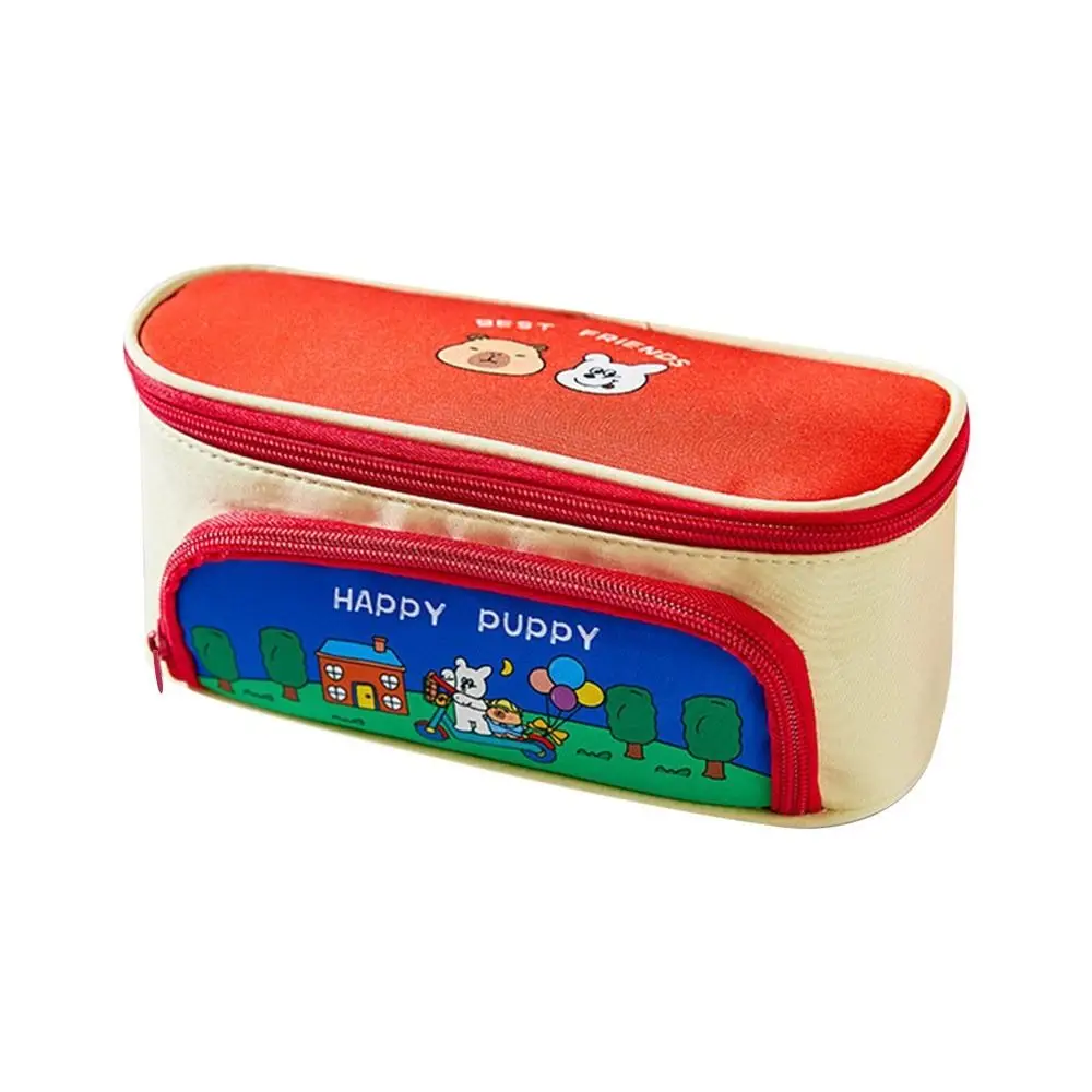 

Capybara Farm Cartoon Pencil Case Large Capacity Cosmetics Storage Korean Pencil Bag Portable Handheld Makeup Bag Student