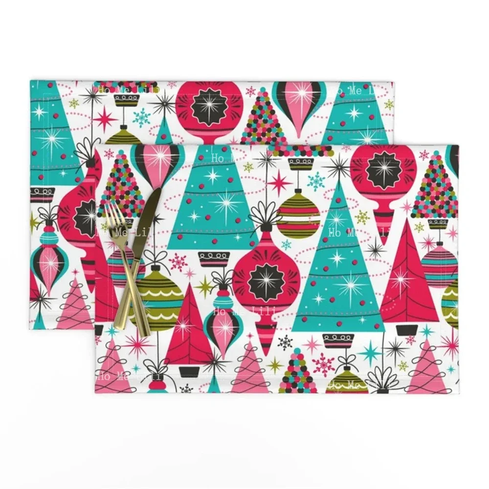 Deck The Halls Retro Holiday Star Mexicano Colorido Fiesta Sarape Rayas Manteles Individuales Vintage