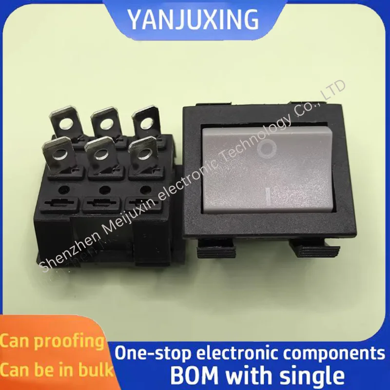

1PCS/LOT MK6 inclined six-pin 16A medical equipment switch, 6-pin two-position rocker boat-shaped switch RD331C086B