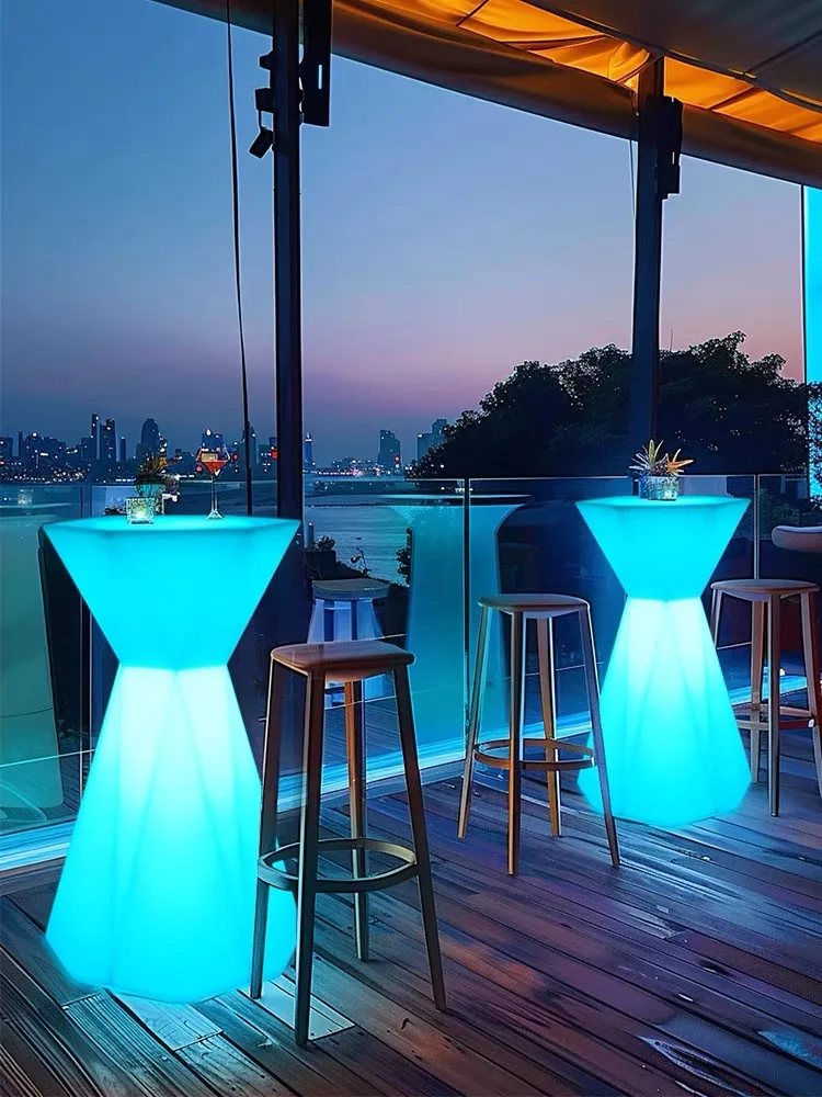 ขายส่ง Cool High Bar Table Night Club Party เช่า Illuminated Led เรืองแสงค็อกเทลตารางเฟอร์นิเจอร์บาร์
