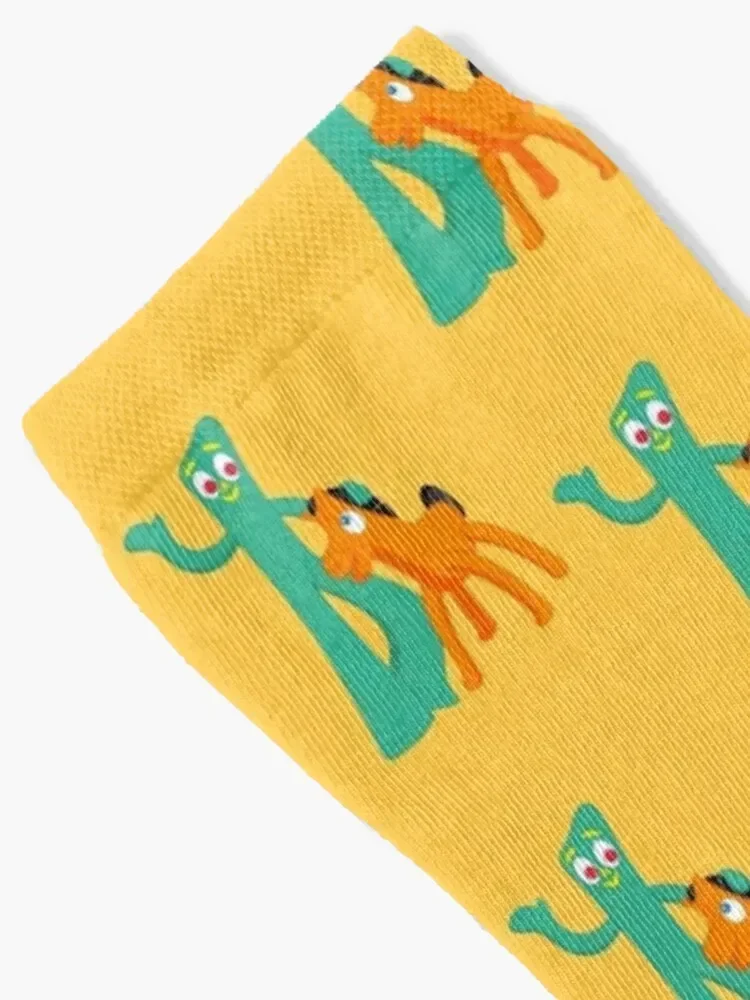 Gumby and pokey Socks cartoon Non-slip Antiskid soccer Women Socks Men's