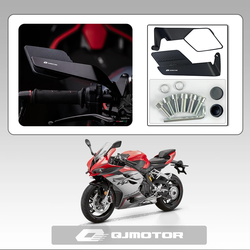 Espejo retrovisor de aleación de motocicleta premium 360 °   Ala de viento ajustable para espejo QJMOTO QJ SRT 800 800X 800SX 800SRT SRT 800X 800