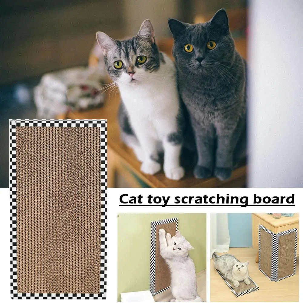 Cardboard Cat Scratcher and Wear-Resistant Cats Refillable Scratch Pad for Kittens Reversable Cat Scratching Cardbo H5M7