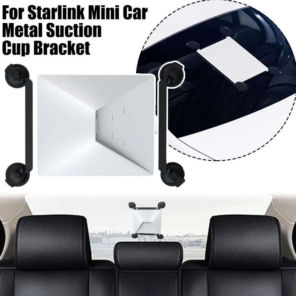 For Starlink Mini Car Metal Suction Cup Bracket Roof Skylight/Rear Window/Front Windshield Glass Stand For Starlink Accessories