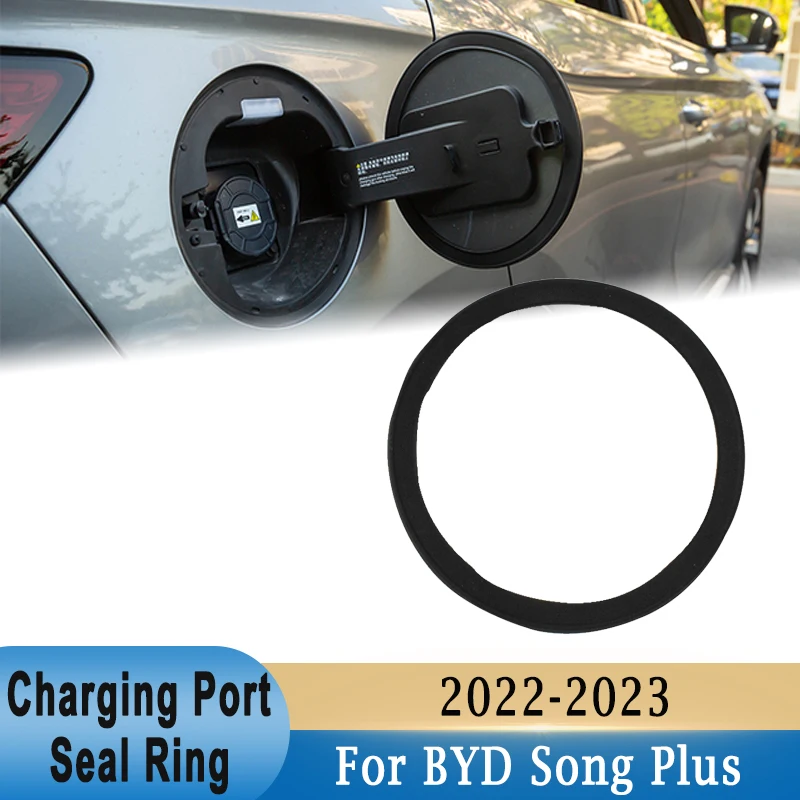 For BYD Song Plus 2022-2023 Charging Port Cover Seal Ring Fuel Tank Cover Cap Silicone Protective Ring Waterproof Dustproof