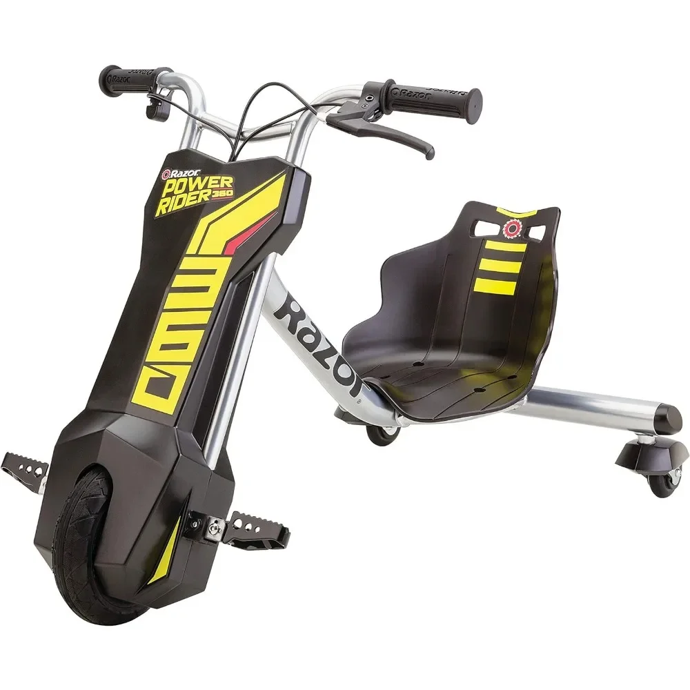 % um Power Rider 360 9 MPH Drifting Trike Ride-On Triciclo Elétrico