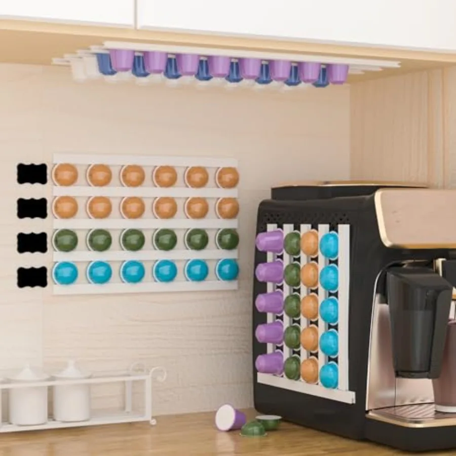 K Cup Holder Self-Adhesive Wall Mount - 12 Pod Coffee Organizer for Suitable for a Variety of Scenarios and a Variety of Brand