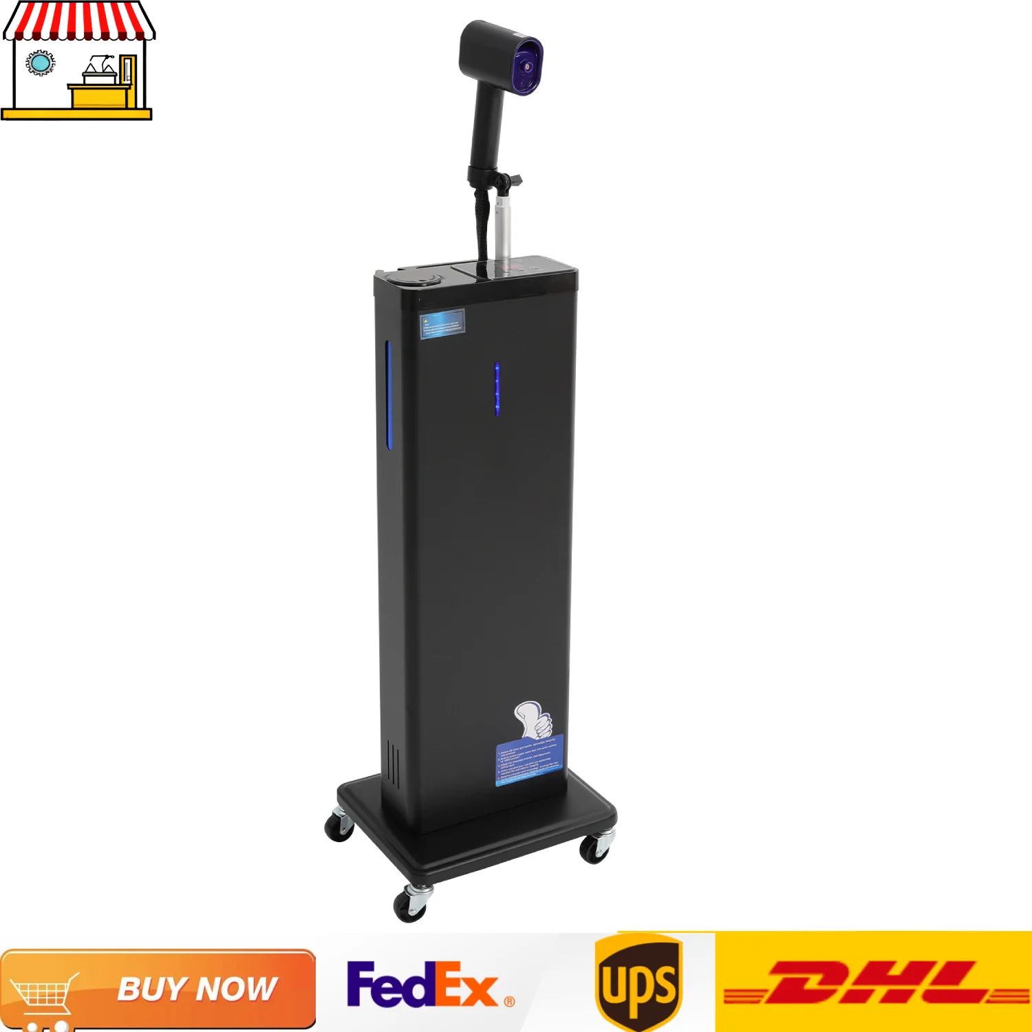 

Профессиональный отпариватель для волос Nano Mist | Отдельно стоящий отпариватель для парикмахерской с колесами | Аппарат для спа-волос