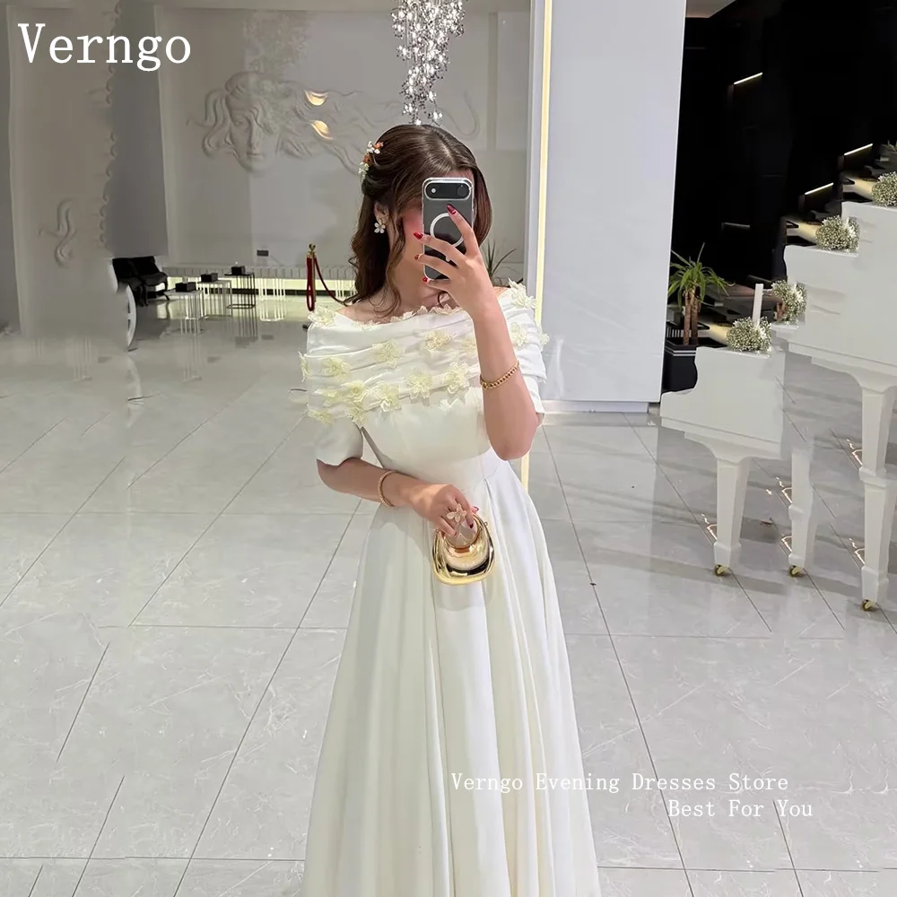 

Verngo Elegant Appliques Crepe Evening Dress Off The Shoulder A Line Prom Party Dresses Maxi Formal Occasion Dresses Customized