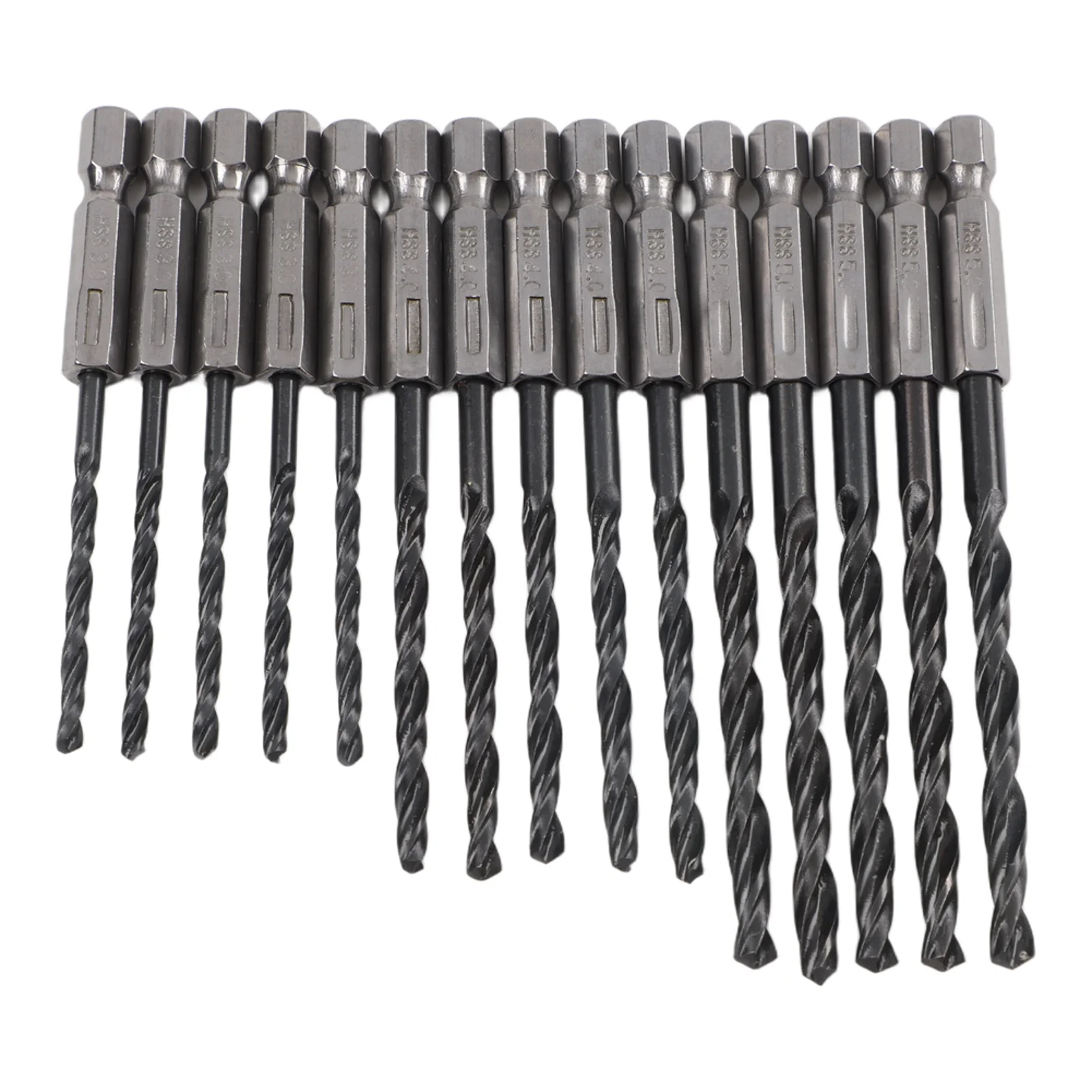 Shank 15pcs Nitrogen Black Drills Bits High Steel 3mm 4mm Set Useful Practical Replacement 2018 NEW  Shank 15pcs
