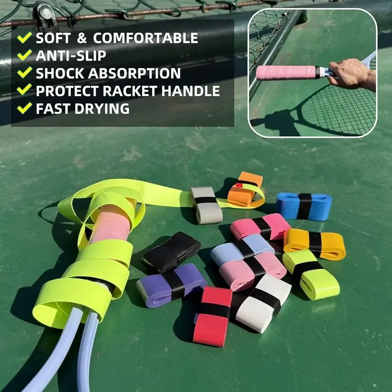 

Теннисные овергрипы для тенниса, бадминтона, сквоша, тренировочные, впитывающие пот, аксессуары для тенниса, грипсы для бадминтона, падела