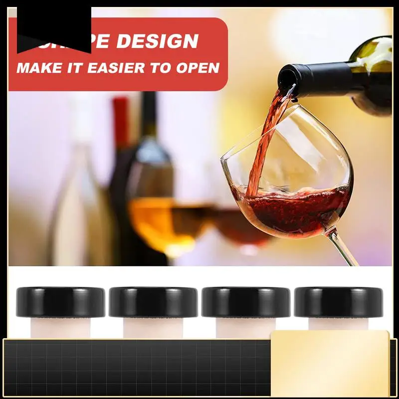 

T-Shaped Stopper Reusable Wine Cork Bottle Stopper Sealing Plug Bottle Cap For Wine Beer Bottles (Black)-N37R