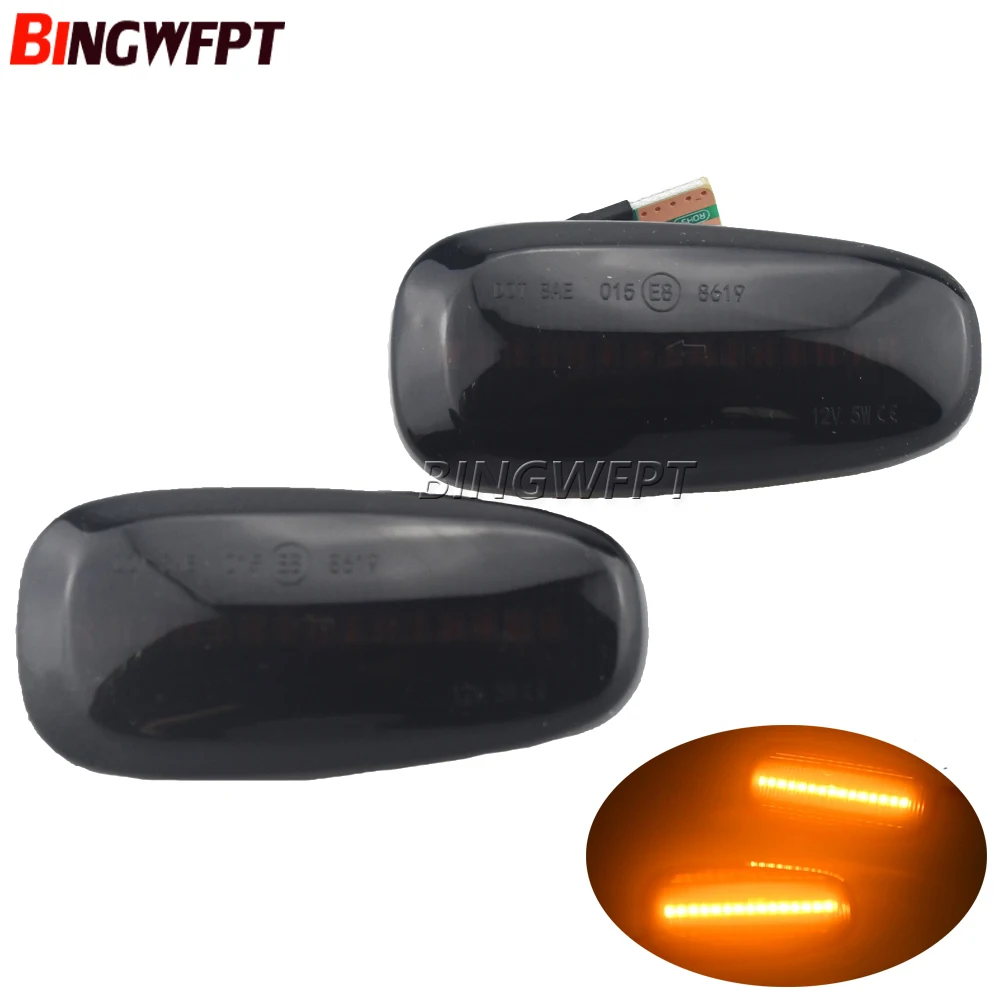 2PCS Car LED Dynamic Side Marker Turn Signal Blinker Flowing Water Blinker Flashing Light For Opel Zafira A 99-05 Astra G 98-09