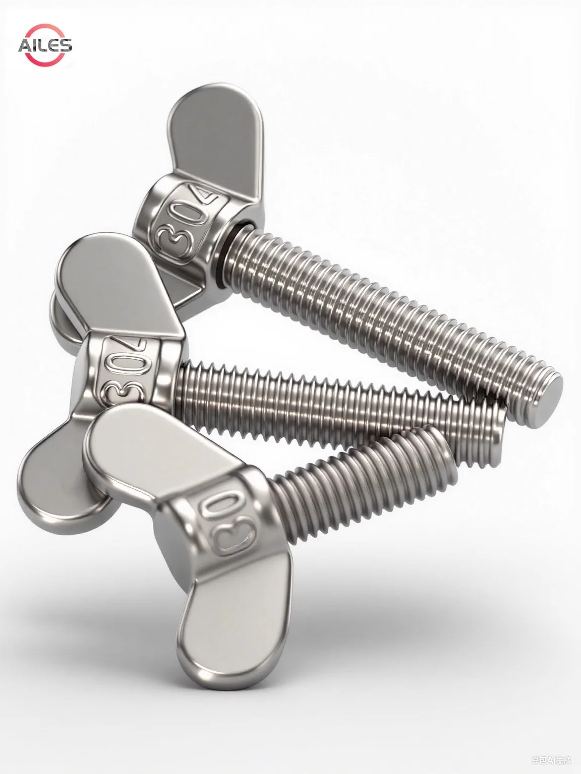 

304 Stainless Steel M10 M12 M14 M16 Butterfly Hand Screws Wing Head Thumb Screws Hand Tighten Screws