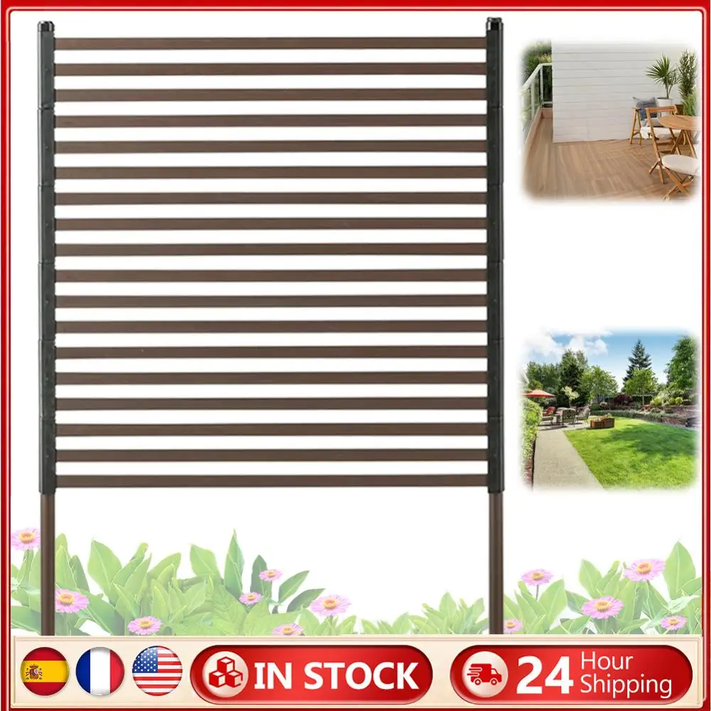 

3 Ft W X 4 Ft H Metal Privacy Fence PE-Coated Steel Pipe Privacy Screen Fence Fence Panel for Outside Patio Garden Backyard