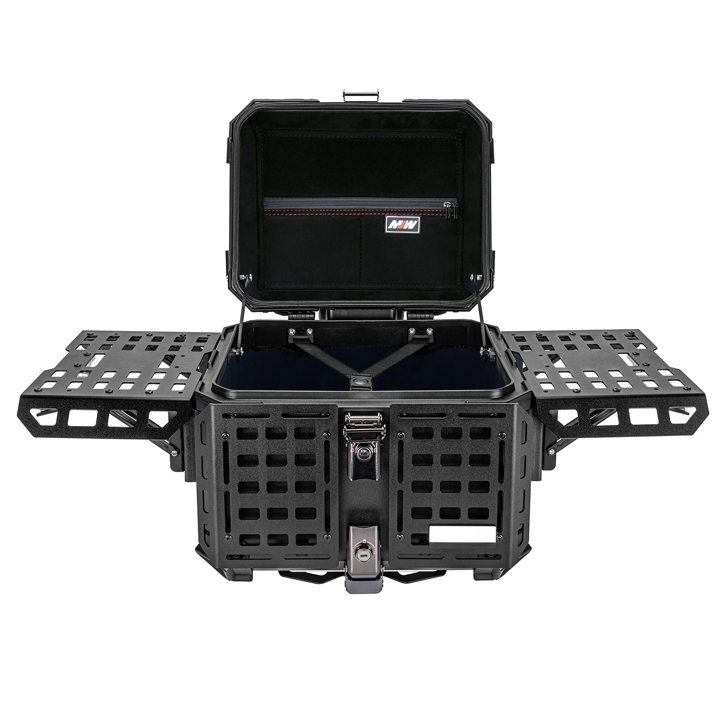 Universele motor topkoffer accessoires aluminium legering achterkoffer grote capaciteit 45L achterbagagekoffer