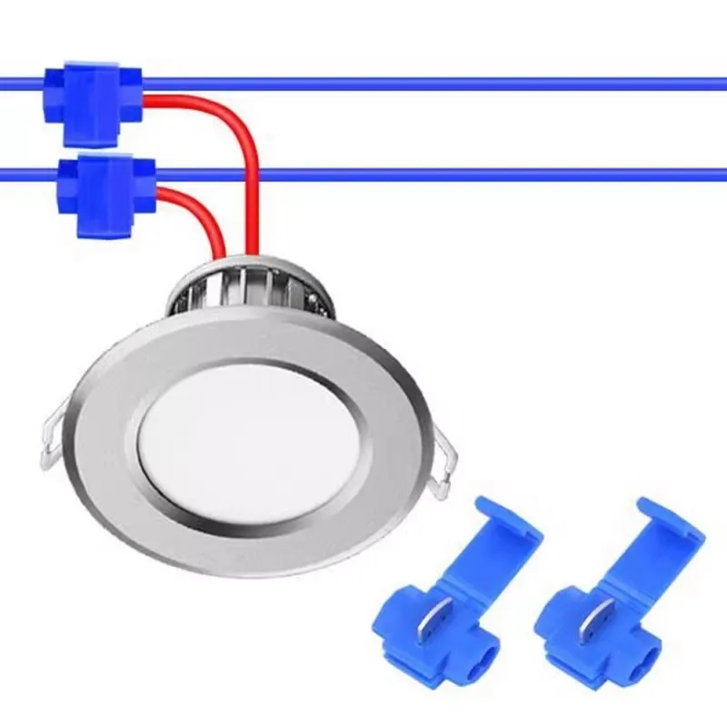 50pcs Wire Cable Connectors Scotch Lock Electric Quick Splice Terminals Crimp Non Destructive Without Breaking Line blue