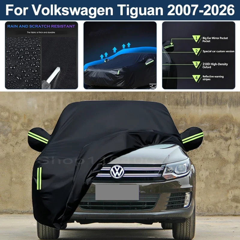 Auto Exterior Sun-Snow Protective Car Cover For Volkswagen VW Tiguan 2007-2026 Waterproof Dustproof Anti-UV Outdoor Cover