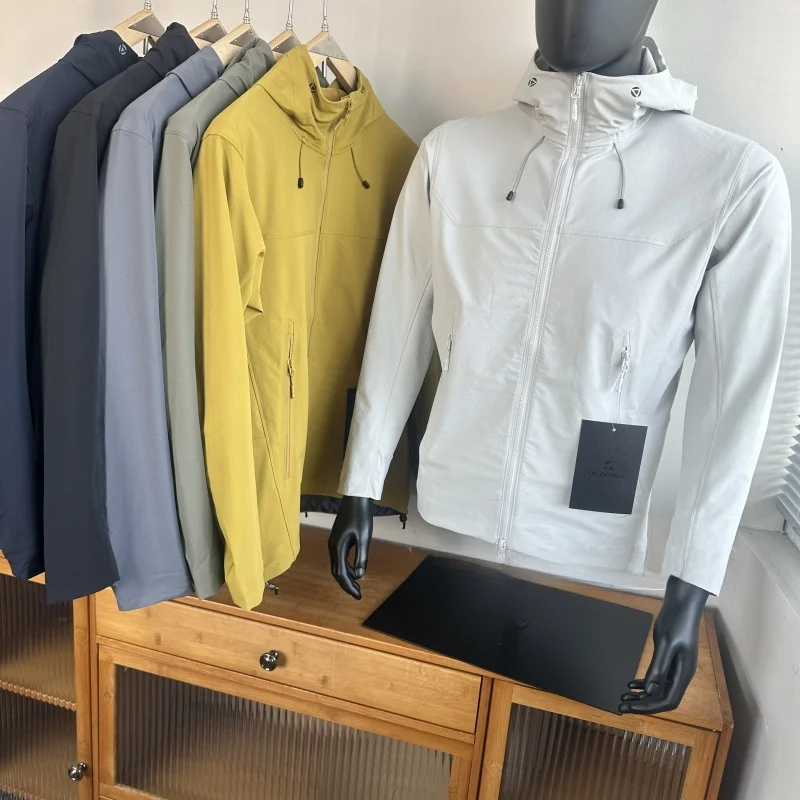 

Men's Outdoor Soft ell Jaet Windproof Water-resistant 3D Tailoring Stand Fit Nylon Polyester Spandex Casual Sle