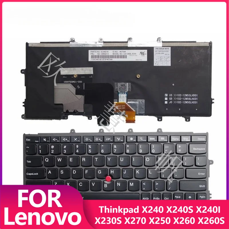 T US/SP/FR/RU Laptop Keyboard for Lenovo Thinkpad X240 X240S X240I X230S X270 X250 X260 X260S A275 X240S