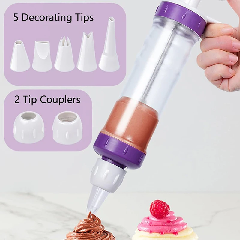 Cookie Press Kit Dessert Dekorieren Spritze Set Kuchen Creme Dekorieren Pistole Gebäck Piping Düsen Extruder Icing Dispenser Backen