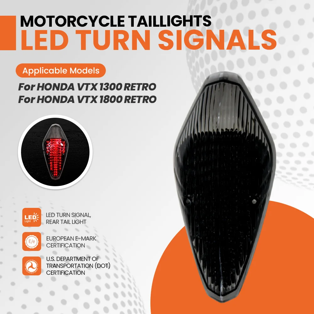 

Светодиодные стоп-сигналы для мотоцикла, указатель поворота, задний фонарь E-Mark для VTX1300 VTX1800 RETRO 1800T 2002-2008