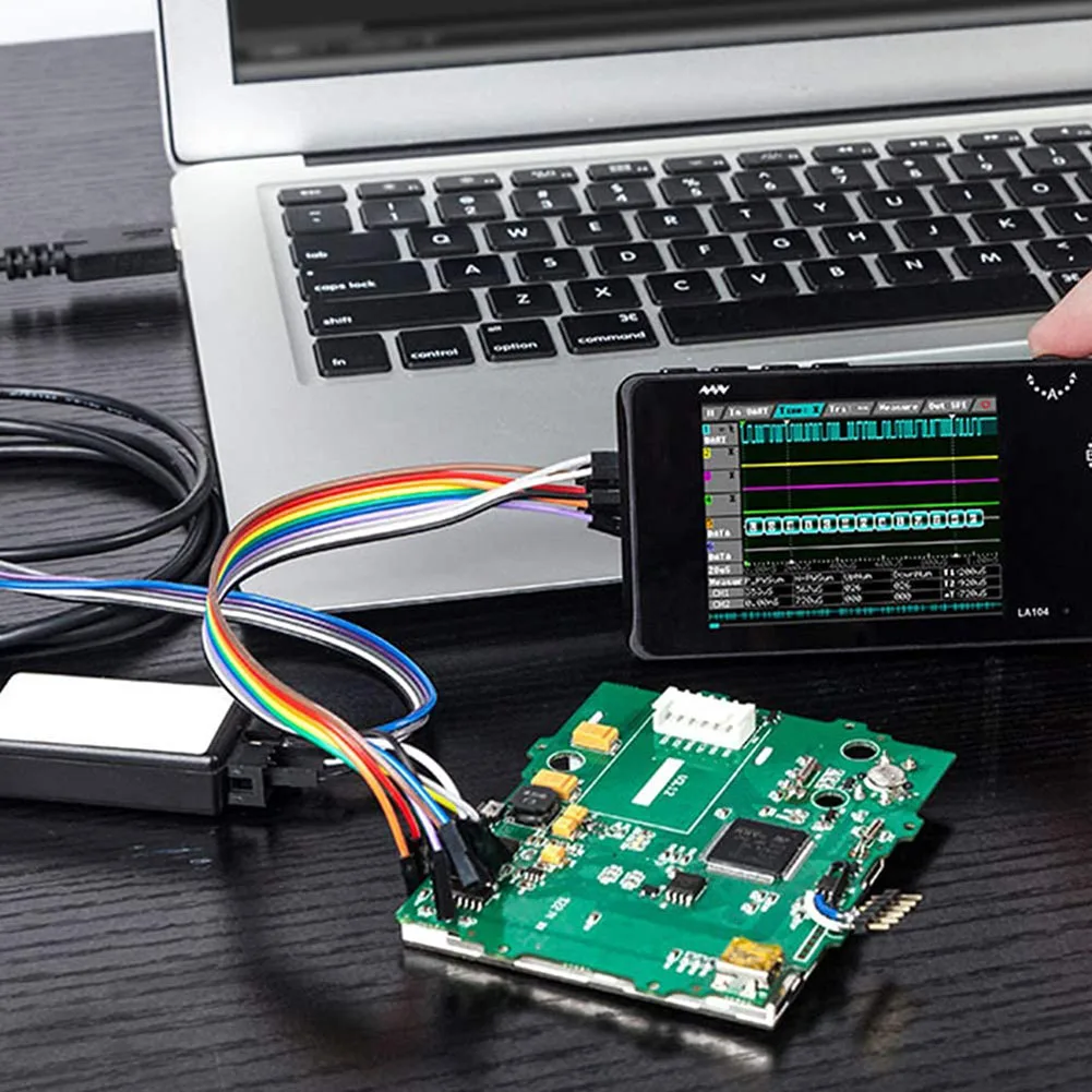 LA104 analizator stanów logicznych kieszonkowy rozmiar ręczny SPI I2C UART 100Msa/S Max częstotliwość próbkowania