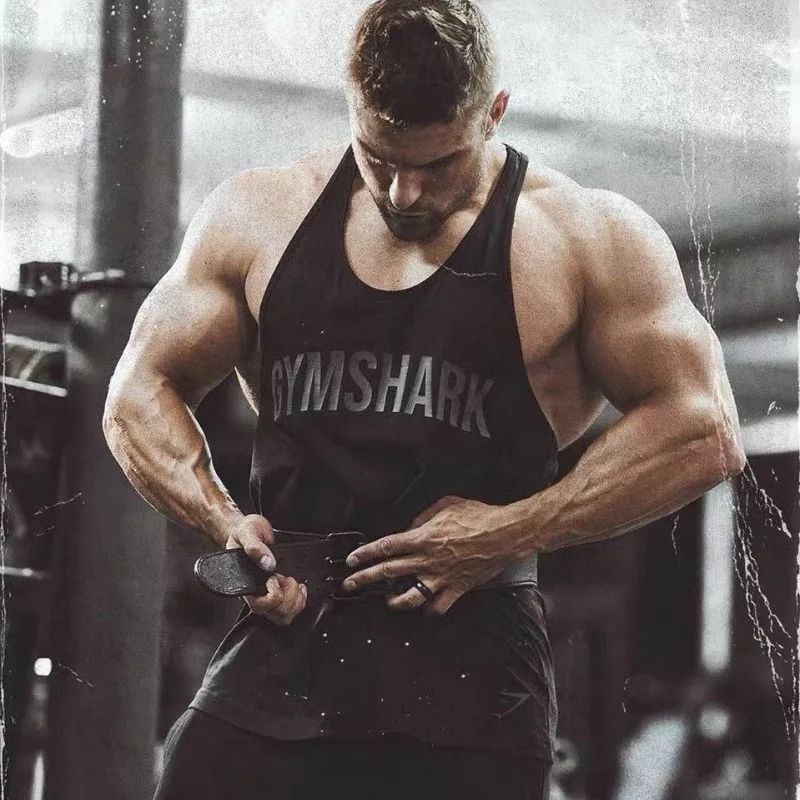 

Running Vests Mens ANIMAL Letters Printed Gym Stringer Tank Tops Cotton Bodybuilding Sleeveless Singlets Muscle Fitness Clothing