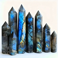 Natural Labradorite Point, a perfect crystal gift, an incense stone, the central point of a magic circle