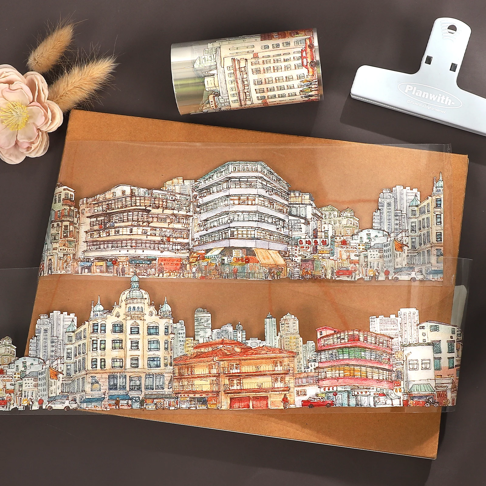 92mm-5m-vintage-city-streets-landscape-pet-tape-creative-diy-journal-material-collage-scrapbooking-stationery