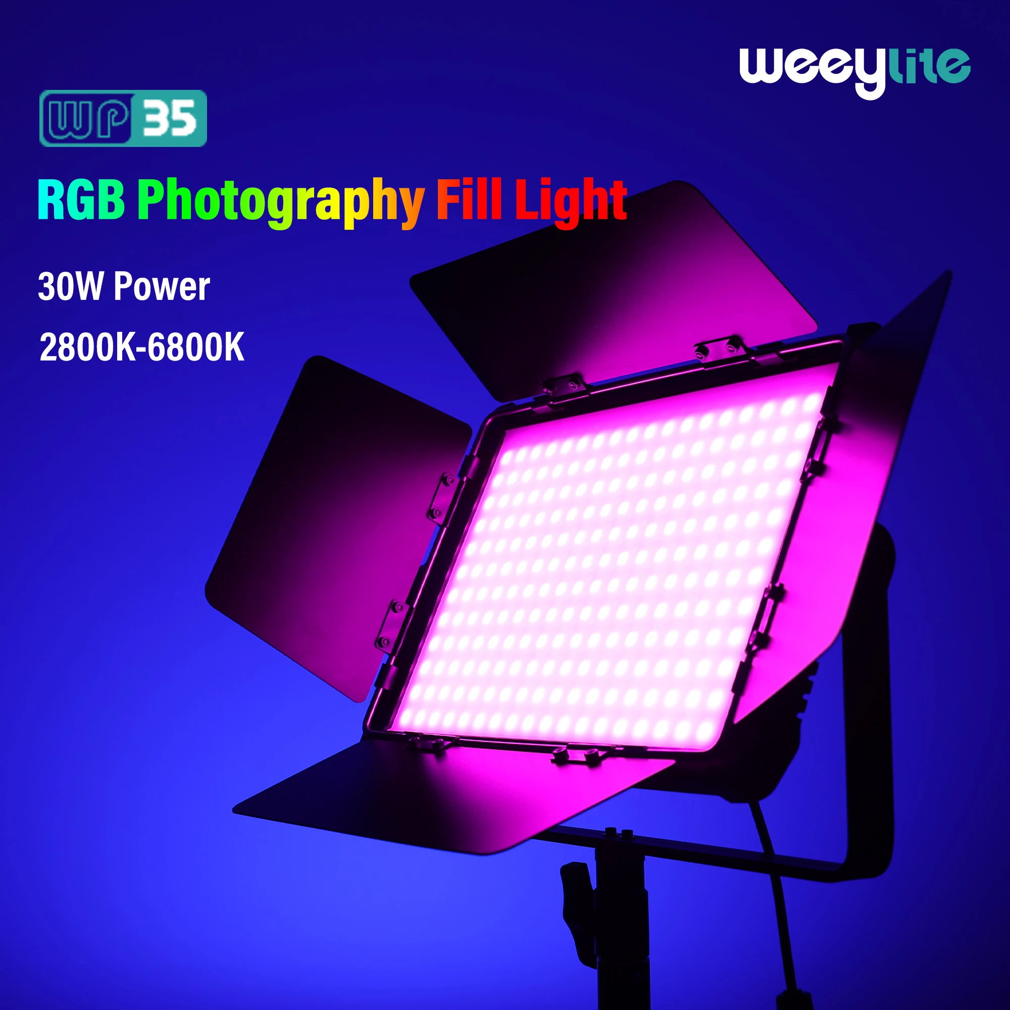 

Viltrox WP35 30W RGB LED Light Panel Photography Light Panel 2800k-6800k Bi-color Wireless Remote Studio Video Shooting Light