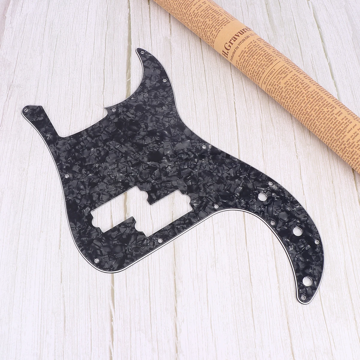 

13 Holes Pb P Scratch Plate Anti Scratch Guitar Protector Decorative Bass Replacement Parts Black Fits Electric