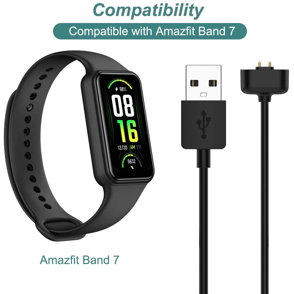 Cable de carga USB magnético para Amazfit Band 7, accesorio de repuesto, el mejor cargador superior para Amazfit Band 7, rastreador de Fitness