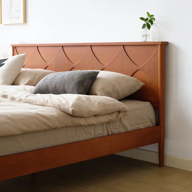 

Customizable minimore modern master bedroom solid wood 1.8 meters double bed