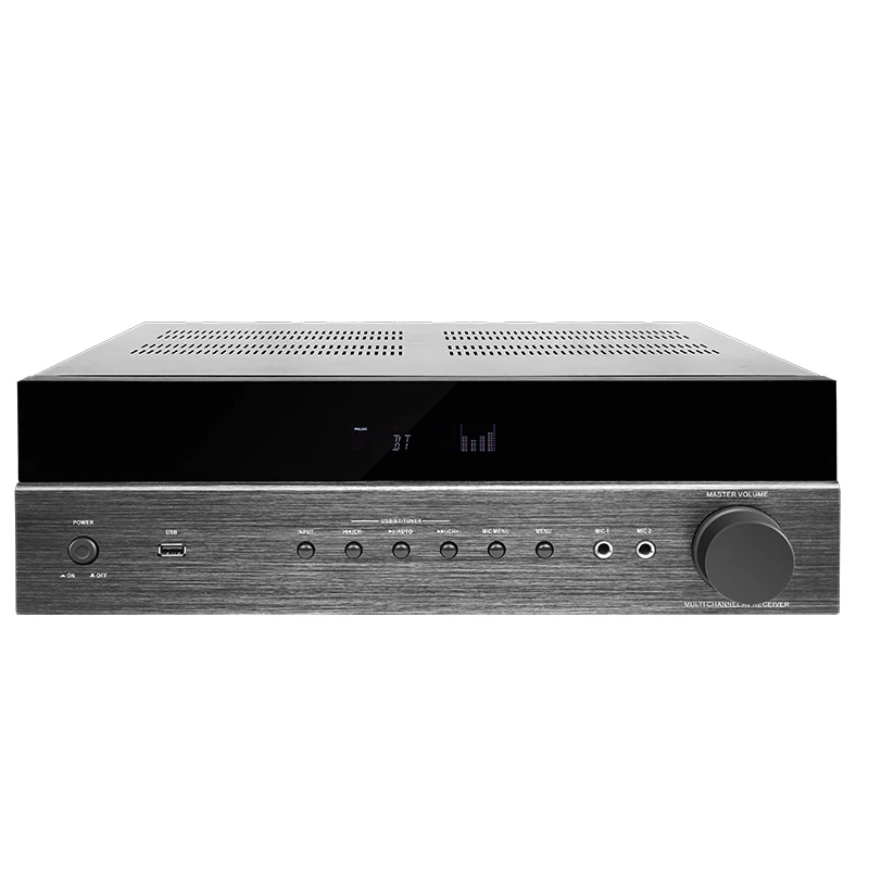 

Aluminium panel Classic 6ch digital AV home theater high power amplifier receiver RMS 390W output