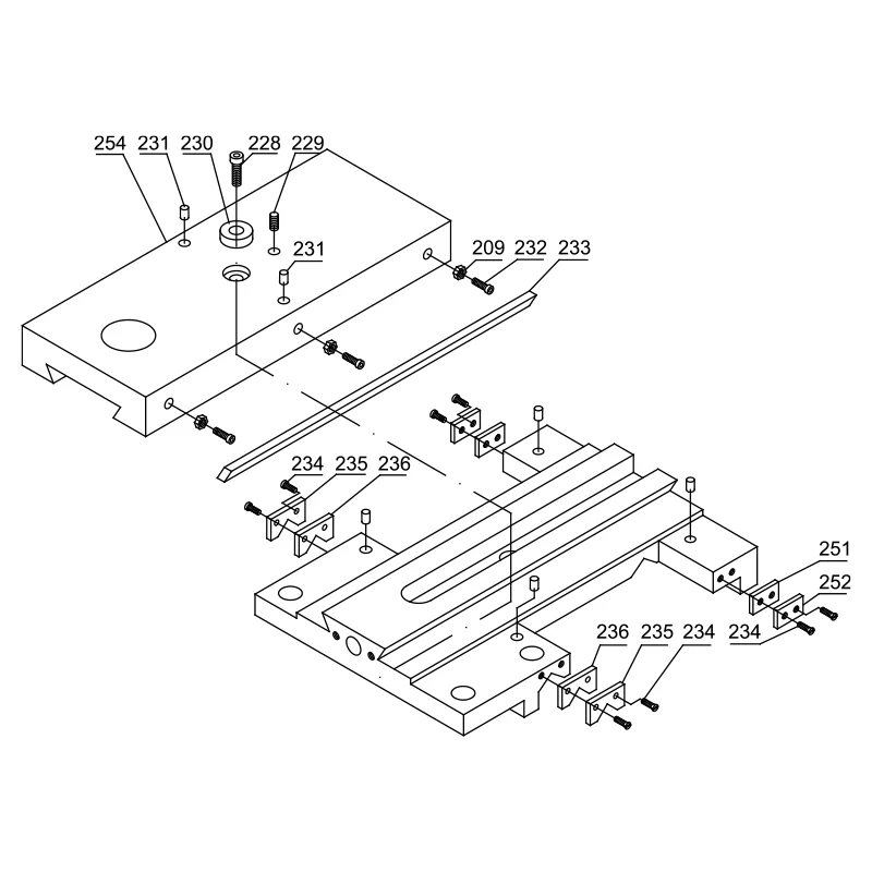 Cross Slide For WM210V-254 BHC210 HS210 JY210V CTC210 HBM210 TD2004 TYTAN 500 Profi 400V Lathe Spare Parts