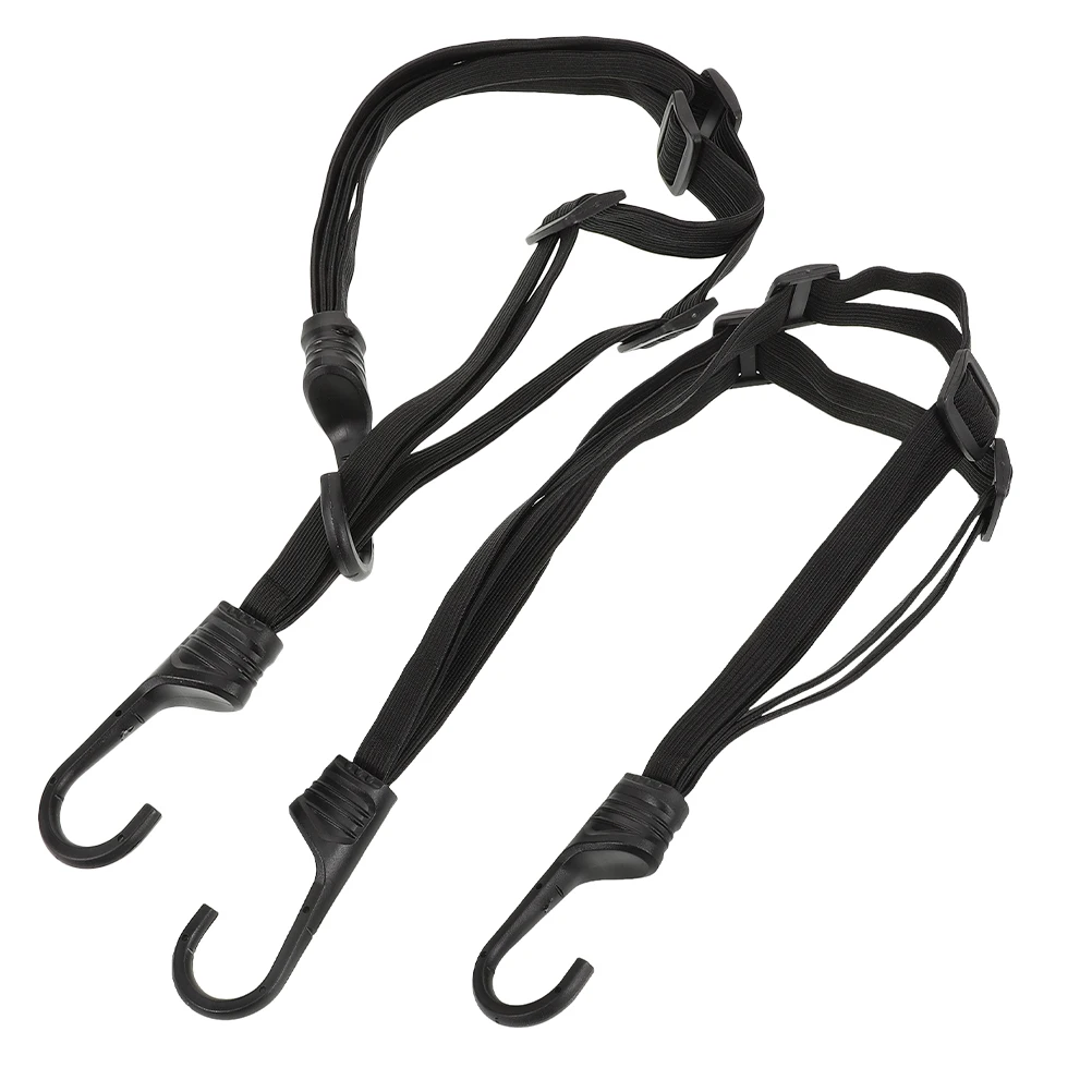 

2pcs Elastic Tension Cord Motorcycle Straps Durable Rubber Luggage Binding Ropes Adjustable Bungee Cords Cargo Rack