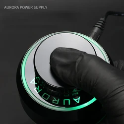 Tattoo Button Power Supply 7-Color Flash Power Supply One Click Start for Coil Gun&Rotary Tattoo Machine Tattoo Accessories