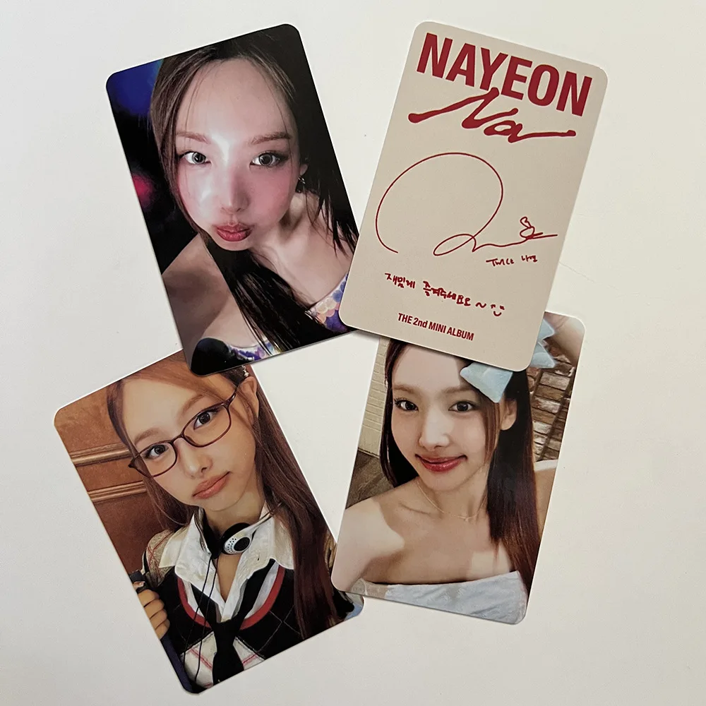 6 unids/set KPOP NAYEON álbum individual tarjeta fotográfica ABCD postal de doble cara tarjetas Lomo colección de Fans regalos