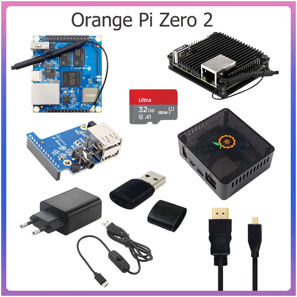 

Orange Pi Zero 2 1GB RAM Allwinner H616 BT Wifi IR Receiver Optional ABS Case Power Supply for Android 10 Ubuntu Debian OS