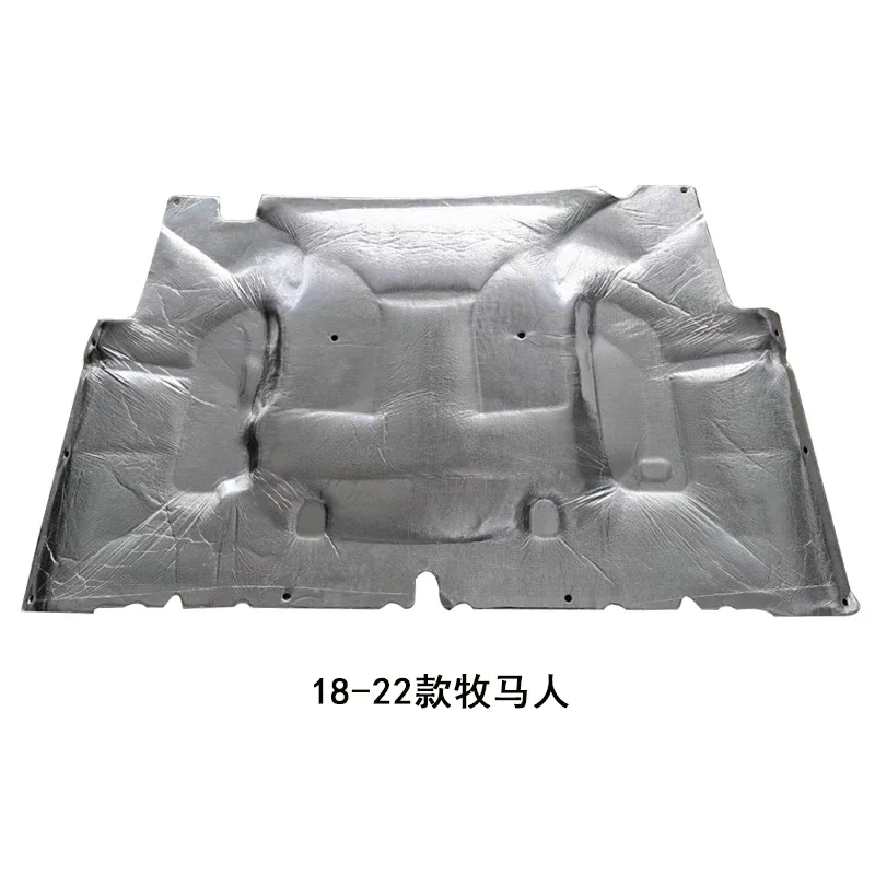 

For Jeep Wrangler 18-2022 Car Aluminum Foil Heat Sound Insulation Cotton Front Hood Engine Firewall Mat Pad Cover Noise Deadener